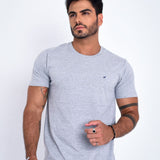Camiseta Básica Rolty Gola O (Cinza)