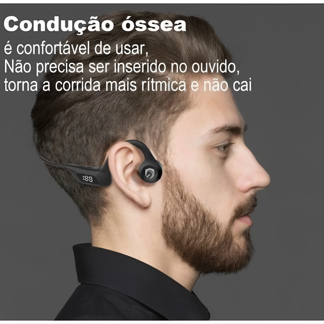 BoneVibe™ – Fone Esportivo de Condução Óssea Bluetooth 5.0