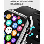 Smartwatch 9 Pro com Carregamento Sem Fio | Tela 2.05” HD, Bateria de Longa Duração, Versão Global – Android & iOS