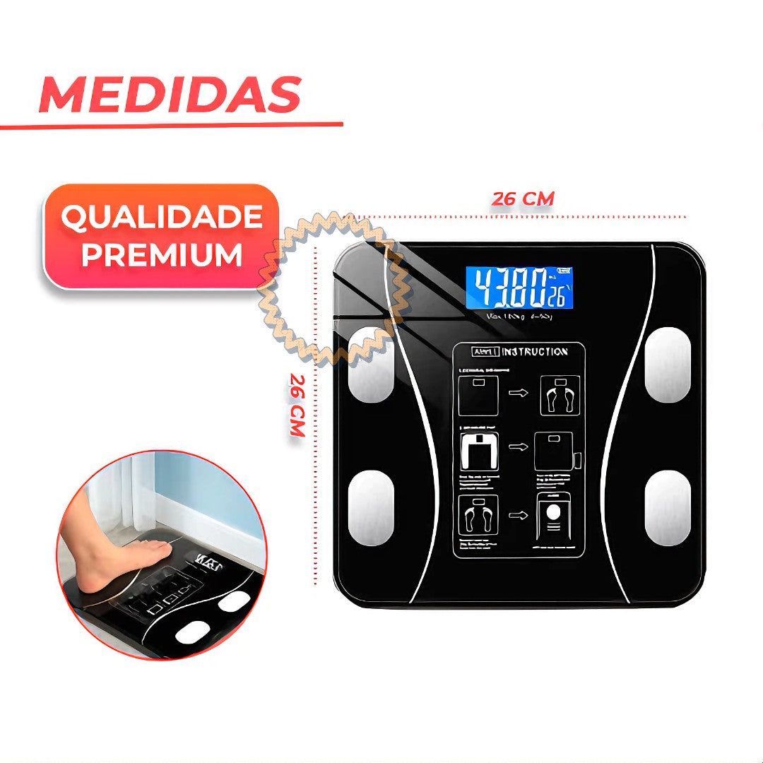 ⚖️ SmartFit Scale™ – Balança Digital Inteligente com Bioimpedância e Bluetooth