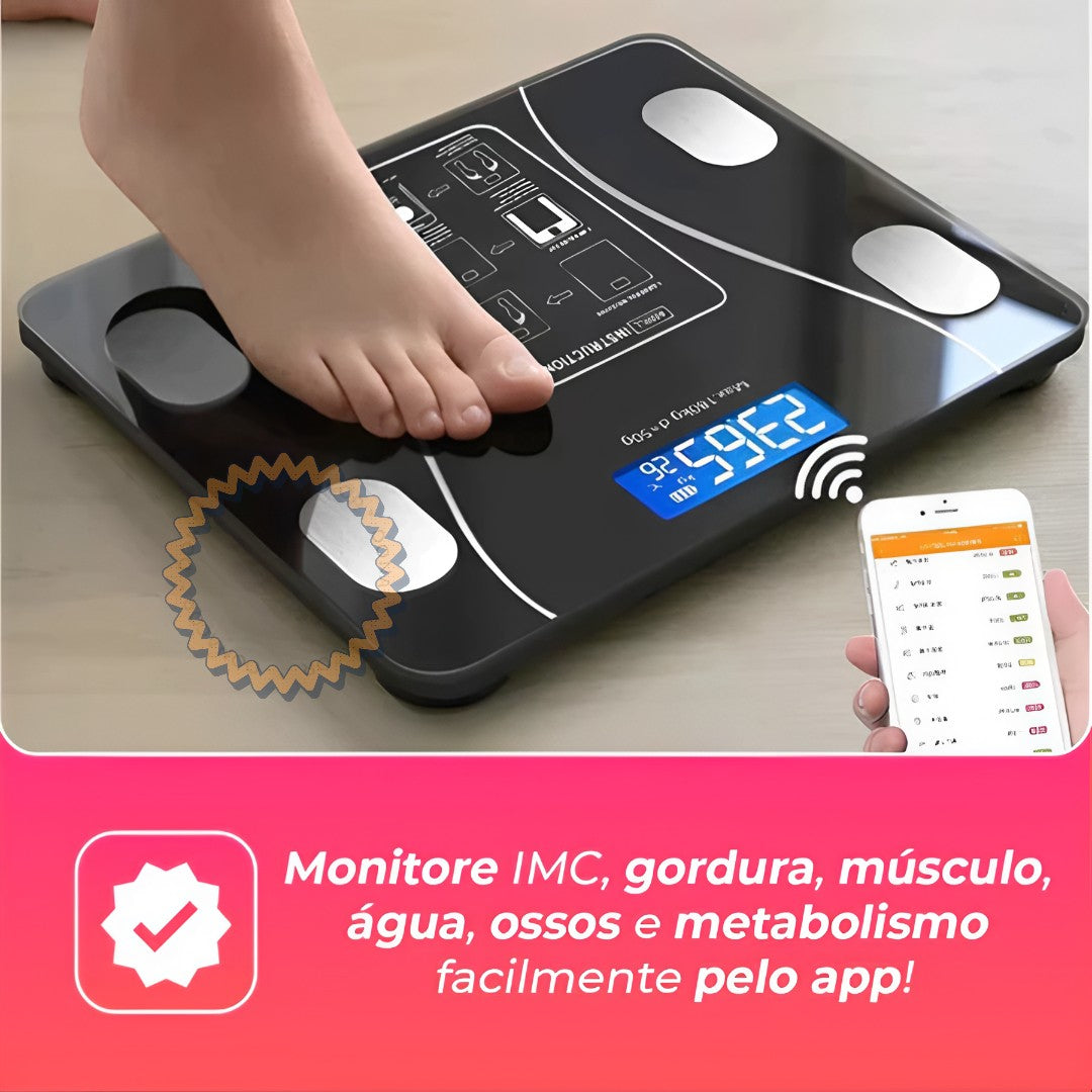 ⚖️ SmartFit Scale™ – Balança Digital Inteligente com Bioimpedância e Bluetooth