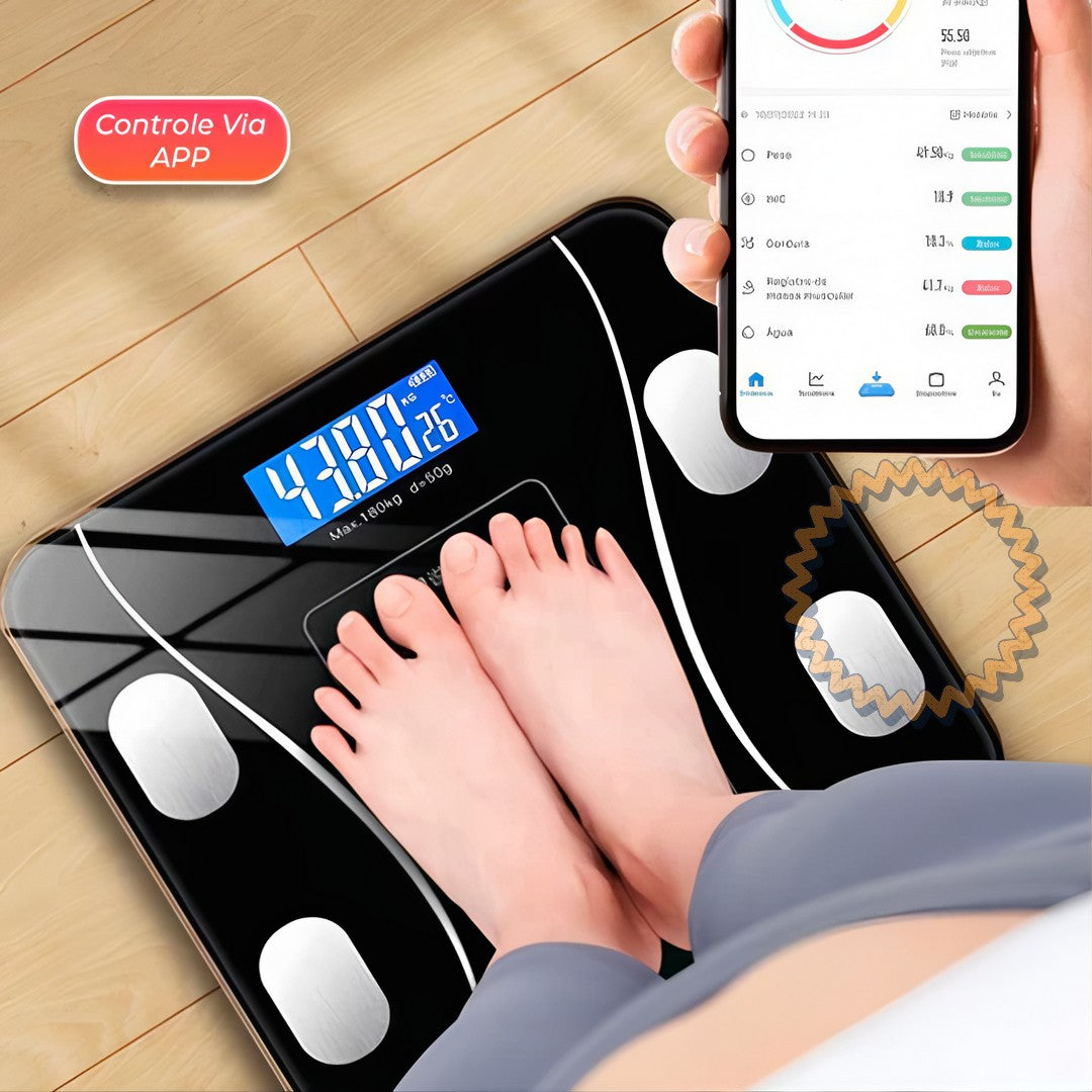⚖️ SmartFit Scale™ – Balança Digital Inteligente com Bioimpedância e Bluetooth