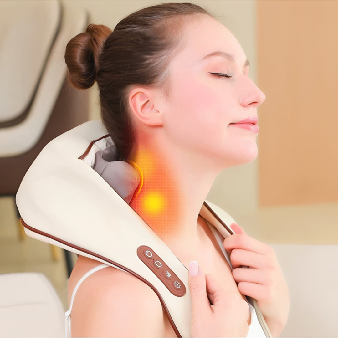 RelaxPro Shiatsu™ – Massageador Elétrico Cervical e Lombar com Infravermelho