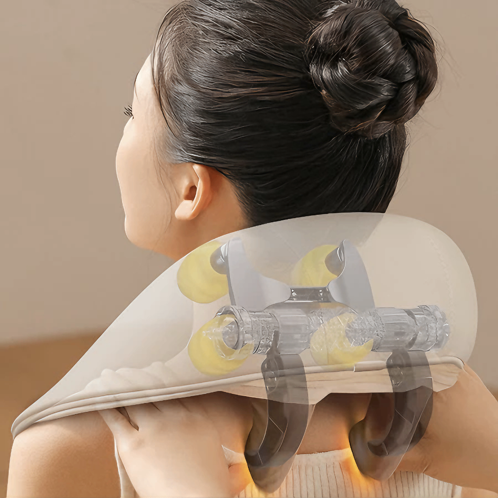 RelaxPro Shiatsu™ – Massageador Elétrico Cervical e Lombar com Infravermelho