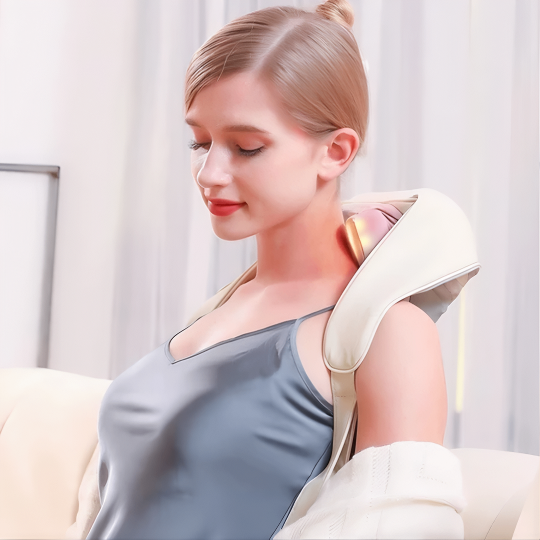 RelaxPro Shiatsu™ – Massageador Elétrico Cervical e Lombar com Infravermelho