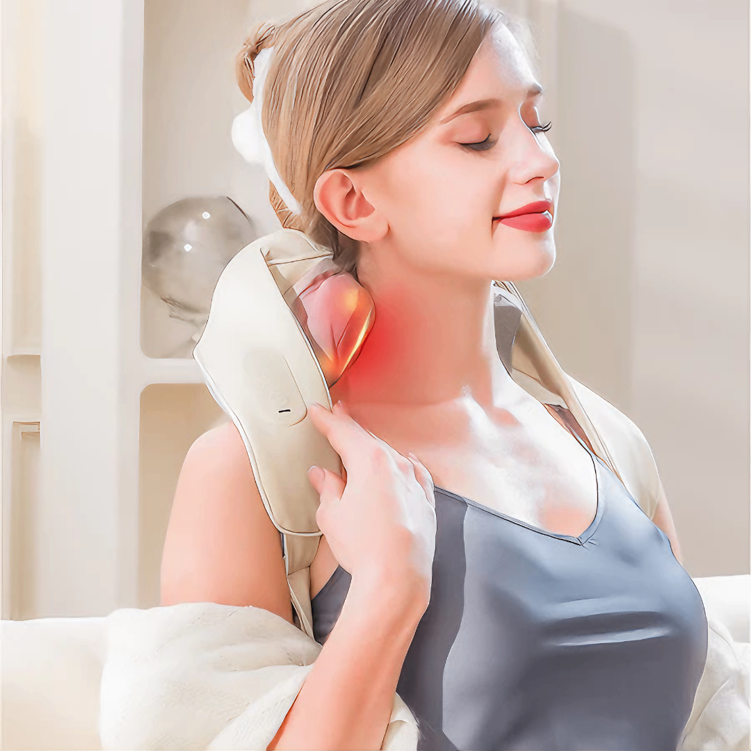 RelaxPro Shiatsu™ – Massageador Elétrico Cervical e Lombar com Infravermelho