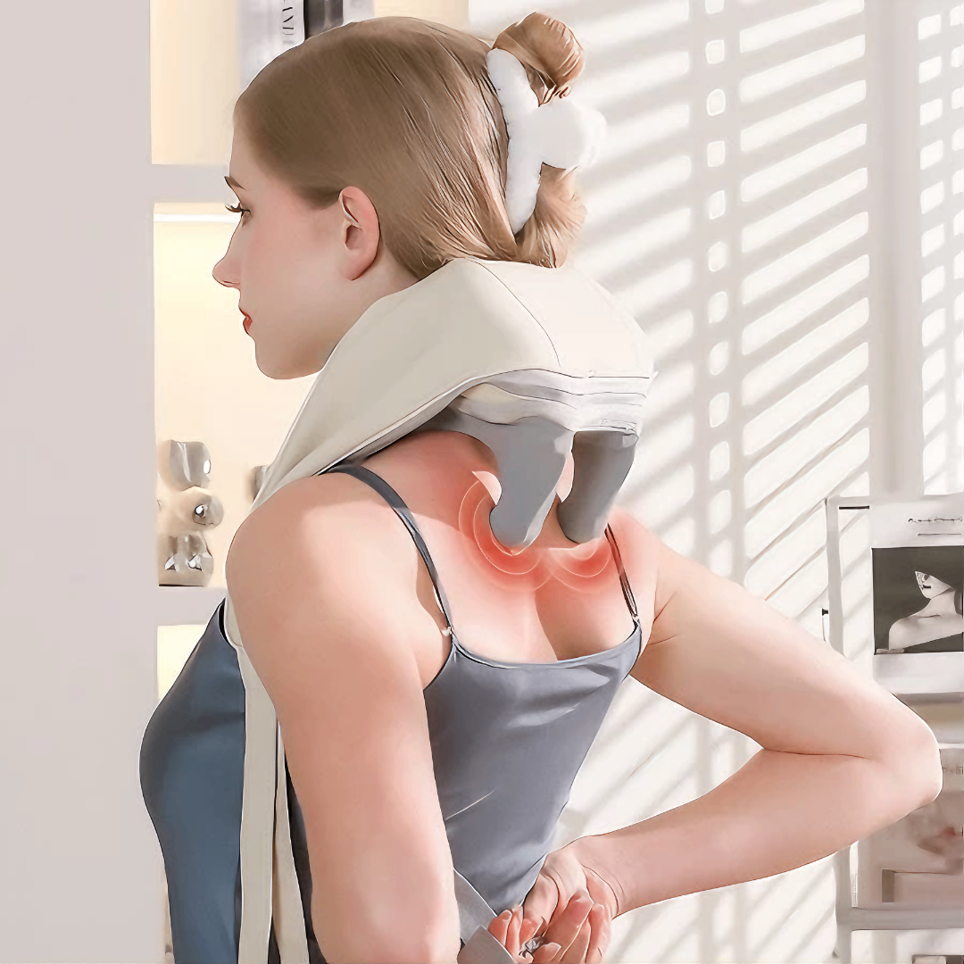 RelaxPro Shiatsu™ – Massageador Elétrico Cervical e Lombar com Infravermelho