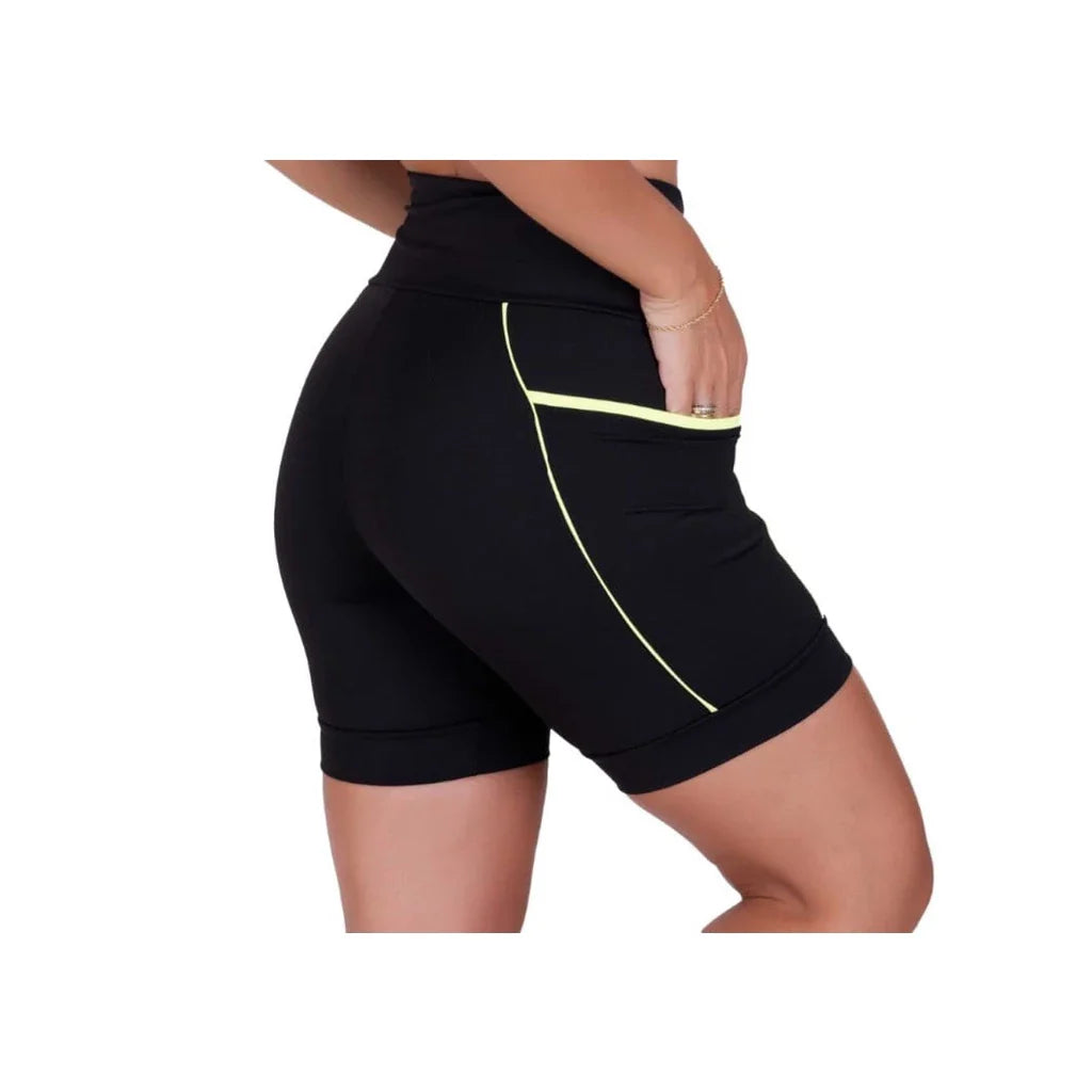 Kit com 3 Bermudas Fitness Cós Alto com Bolsos Profundos