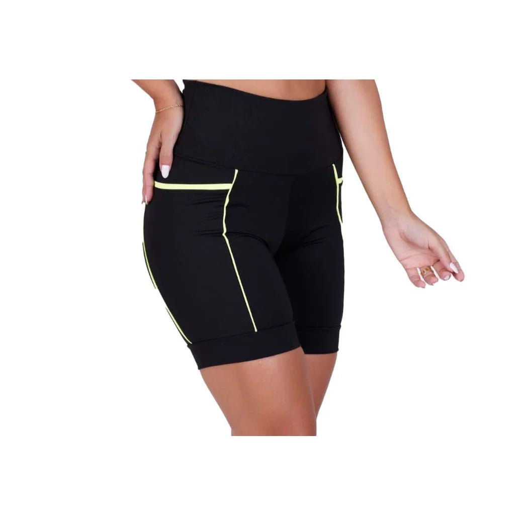 Kit com 3 Bermudas Fitness Cós Alto com Bolsos Profundos