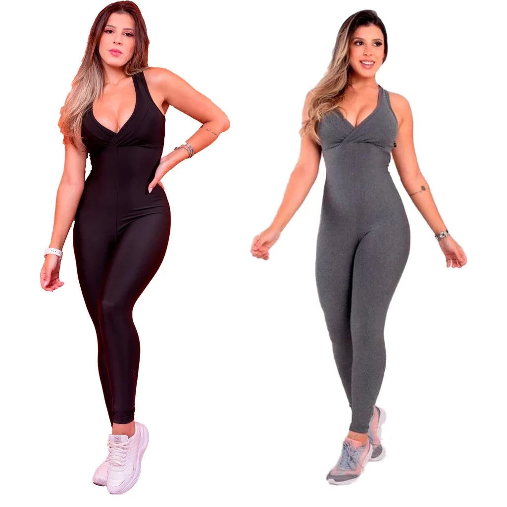 Kit com 2 Macacões Longos Fitness para Academia
