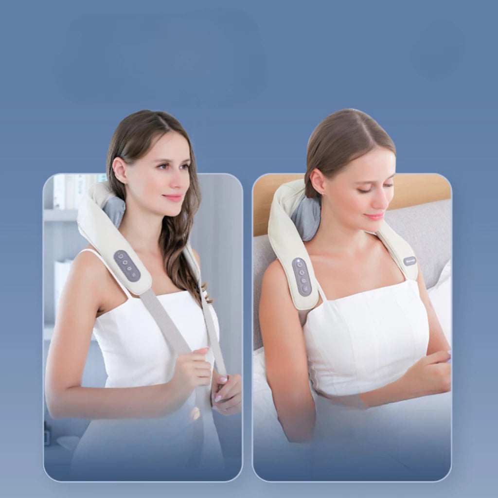 RelaxPro Shiatsu™ – Massageador Elétrico Cervical e Lombar com Infravermelho